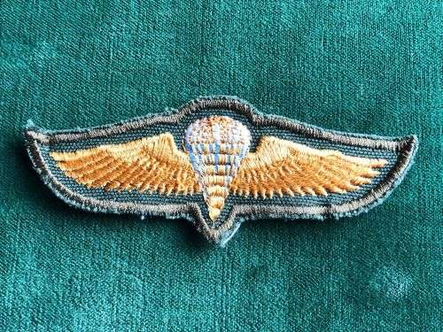 ZAMBIAN ARMY ADVANCED STATIC LINE PARACHUTE WINGS-EMBROIDERED