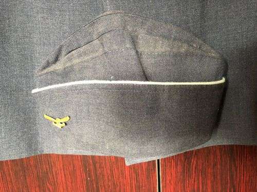 SA AIR FORCE STEP OUT JACKET AND SIDE CAP-THE JACKET A SIZE MEDIUM-MEASURES 50 CM ARMPIT TO ARMPIT-L