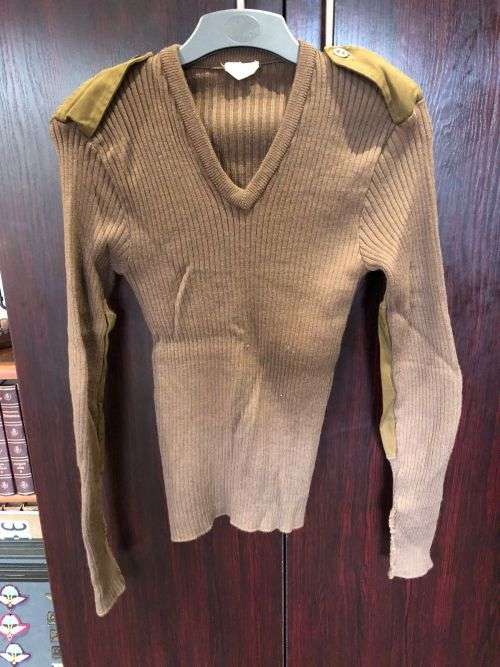 SADF PERIOD PULLOVER (JERSEY) SIZE SMALL-MEASURES 46 CM ARMPIT TO ARMPIT-LABELLED AND DATED 1986-GOO