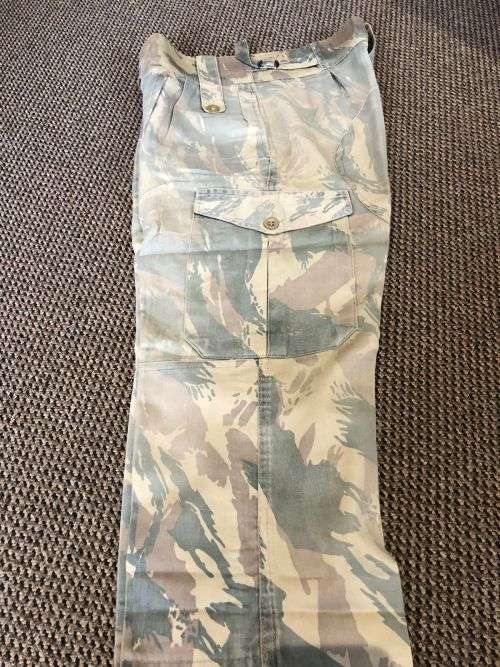 TRANSKEI CAMO TROUSERS-SIZE 30-PIPE LENGTH IS 75 CM-USED BUT GOOD CONDITION,WITHOUT ANY DAMAGE