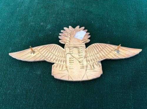 SWAZILAND DISPATCHER WING-BLUE WINGS WITH GOLD CENTRE,CROWN- 2 PINS