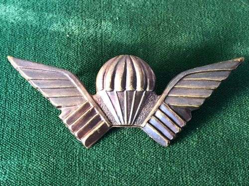 NUMBERED RHODESIA SELOUS SCOUTS PARACHUTE WING 1976-1980-UNISSUED BUT GUARANTEED ORIGINAL-BRASS- 2 L