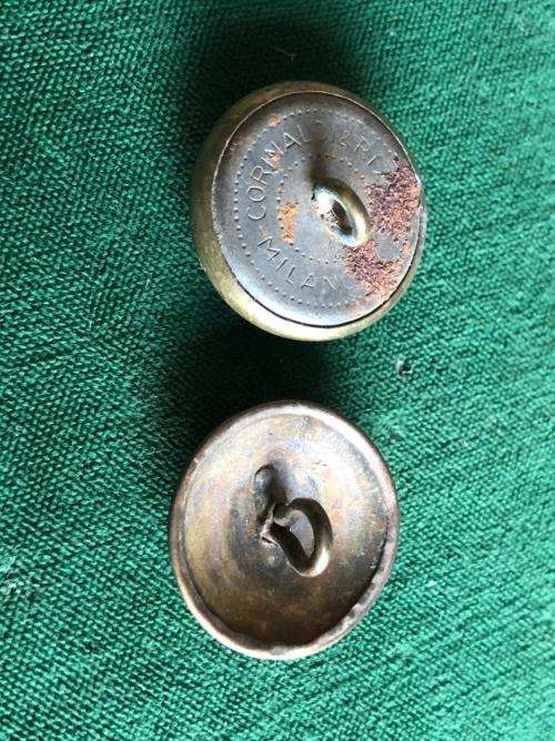 ITALIAN ARTILLERY BUTTONS- 2 SOLD TOGETHER-DIAMETER 22MM
