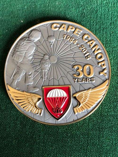 CAPE CANOPY 30 YEARS CHALLENGE COIN-DIAMETER 45 MM-NUBERED 059