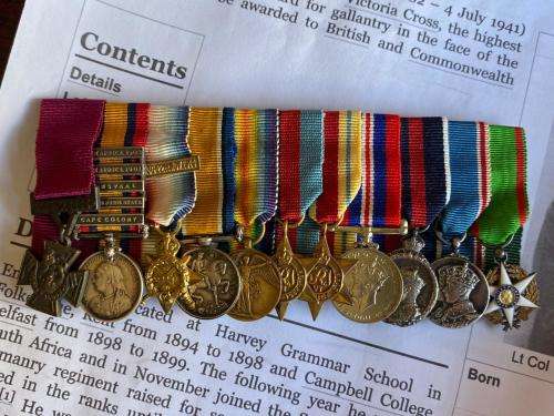 GROUP OF 11 MINIATURE MEDALS TO LT. COL. WILLIAM JOHN ENGLISH VC-ALL AUTHENTIC MINIATURE SILVER MEDA