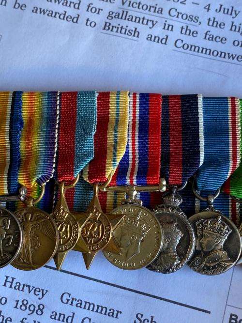 GROUP OF 11 MINIATURE MEDALS TO LT. COL. WILLIAM JOHN ENGLISH VC-ALL AUTHENTIC MINIATURE SILVER MEDA