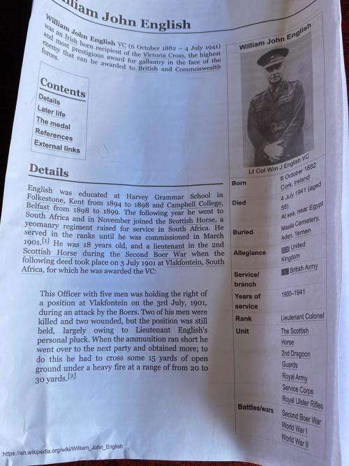 GROUP OF 11 MINIATURE MEDALS TO LT. COL. WILLIAM JOHN ENGLISH VC-ALL AUTHENTIC MINIATURE SILVER MEDA
