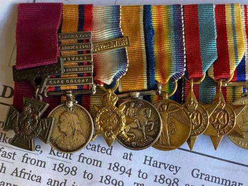 GROUP OF 11 MINIATURE MEDALS TO LT. COL. WILLIAM JOHN ENGLISH VC-ALL AUTHENTIC MINIATURE SILVER MEDA
