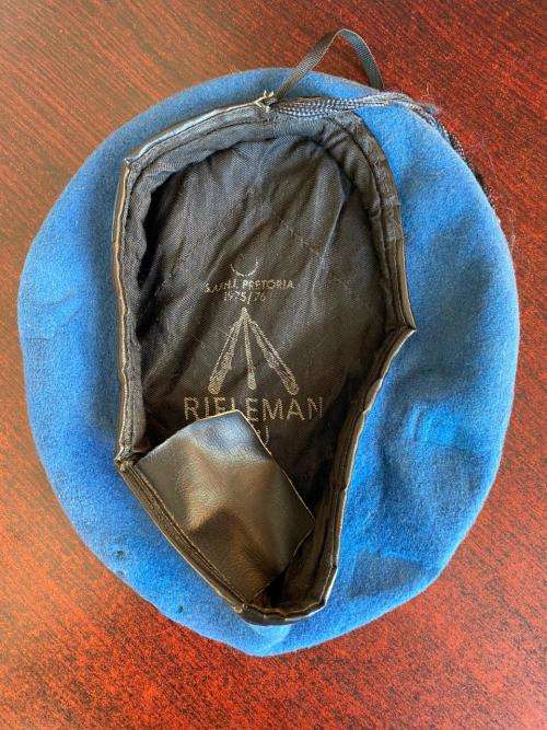 ORDNANCE SERVICE CORPS,LIGHT BLUE BERET -DATED 1975/76-INSIDE RING MEASURES 51 CM