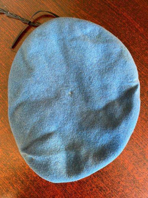 ORDNANCE SERVICE CORPS,LIGHT BLUE BERET -DATED 1975/76-INSIDE RING MEASURES 51 CM