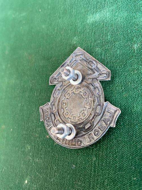 SA ARMY LOGISTIC HQ UNIT CAP BADGE-APPROVED IN 1986- 2X SCREW LUGS
