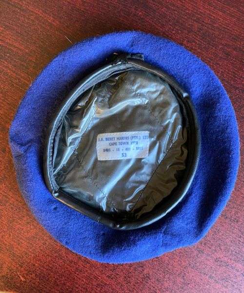 SA ARMY BERET-DATED 1970-SIZE 53-DARK BLUE-GOOD CONDITION