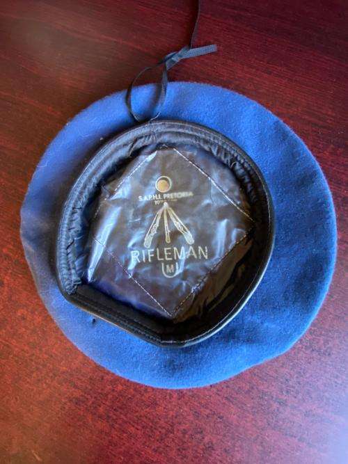 SADF BERET-DATED 1977/78 INSIDE RING MEASURES 50CM-GOOD CONDITION