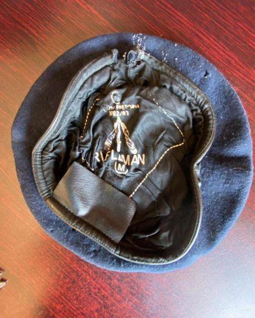 SADF BERET DATED 1982/83-INSIDE RING MEASURES 51CM
