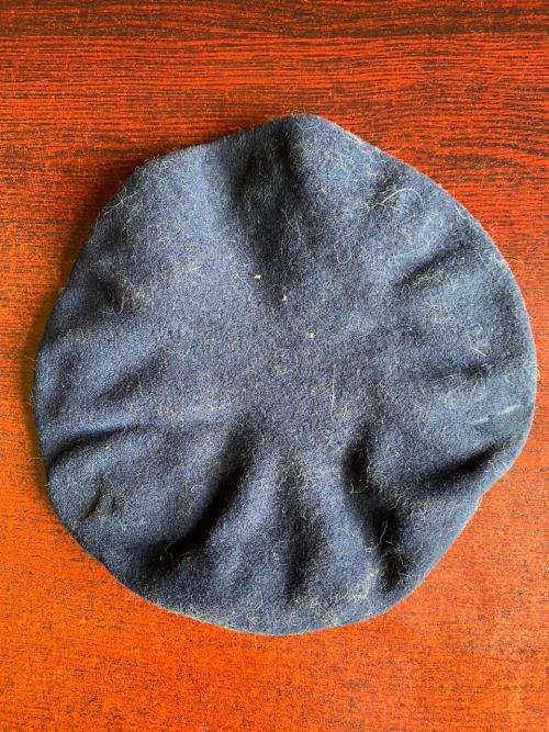 SADF BERET-DARK BLUE-INSIDE RING MEASURES 52 CM