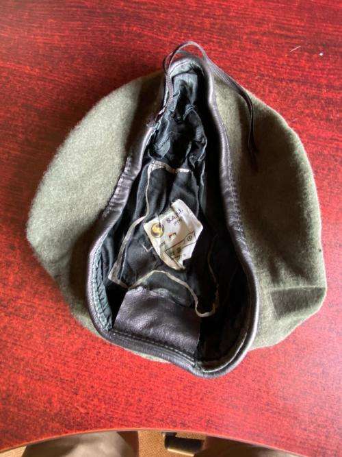 SADF INFANTRY BERET-DATED 1987/88-INSIDE RING MEASURES 52 CM