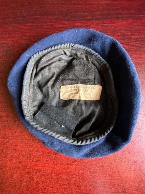 SA ARMY DARK BLUE BERET-DATED 1969-SIZE 55