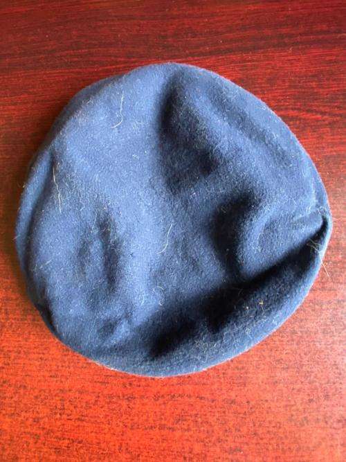 SA ARMY DARK BLUE BERET-DATED 1969-SIZE 55