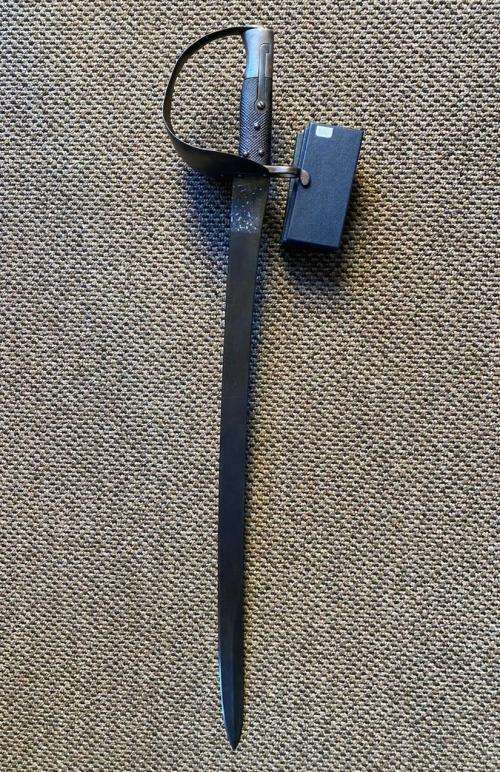 BRITISH 1859 PATTERN CUTLASS BAYONET,CONVERTED FOR MARTINI HENRY STEEL BOWL GUARD WITH SWORD KNOT SL