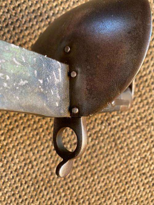 BRITISH 1859 PATTERN CUTLASS BAYONET,CONVERTED FOR MARTINI HENRY STEEL BOWL GUARD WITH SWORD KNOT SL
