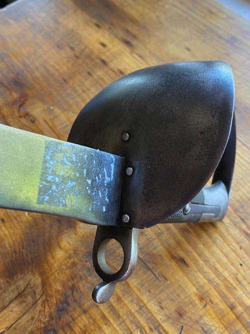 BRITISH 1859 PATTERN CUTLASS BAYONET,CONVERTED FOR MARTINI HENRY STEEL BOWL GUARD WITH SWORD KNOT SL