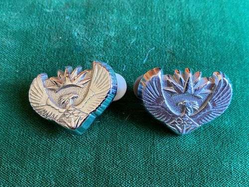 SA ARMY CHROME RANKS WORN FROM 2002-PINS COMPLETE