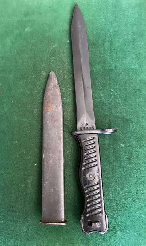 YUGOSLAVIAN M56 BAYONET FOR THE 7,62 M 1956 SUB MACHINE GUN- OVERALL LENGTH 280MM
