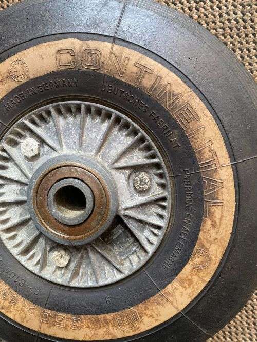AUTHENTIC WW2 GERMAN FIGHTER AIRCRAFT MESSERSCHMITT BF109 TAIL WHEEL-ALSO USED ON THE FOEKE WULF 190