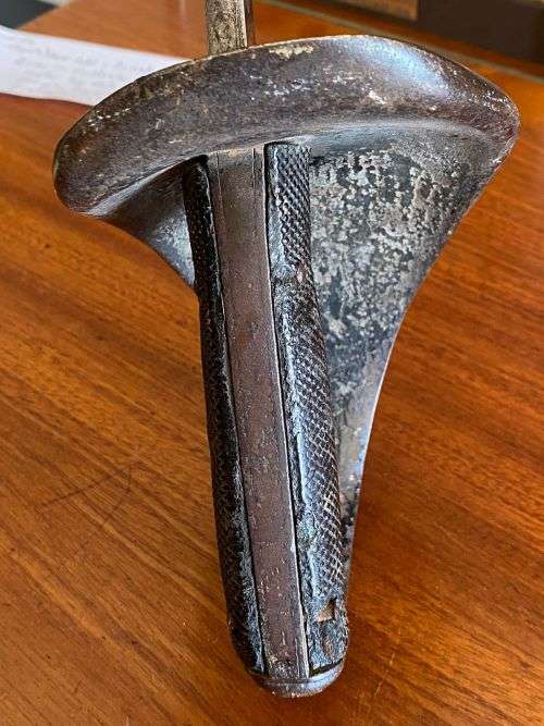 BOER WAR-BRITISH ROYAL NAVY 1901 PATTERN CUTLASS LEATHER TOOLED SCABBARD-MADE BY MOLE BIRMINGHAM-OVE