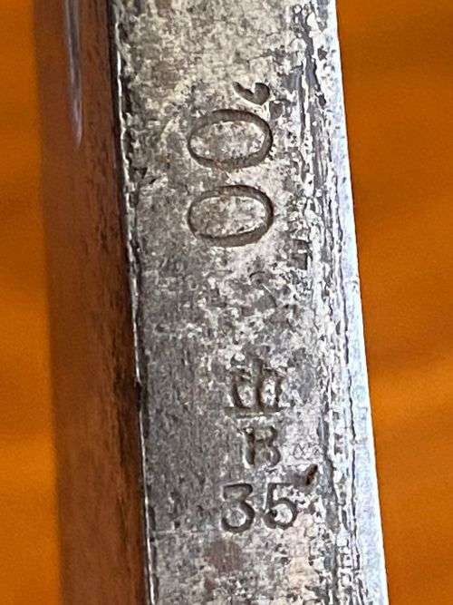 BOER WAR-BRITISH ROYAL NAVY 1901 PATTERN CUTLASS LEATHER TOOLED SCABBARD-MADE BY MOLE BIRMINGHAM-OVE