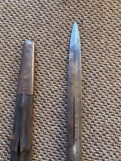 BOER WAR-BRITISH ROYAL NAVY 1901 PATTERN CUTLASS LEATHER TOOLED SCABBARD-MADE BY MOLE BIRMINGHAM-OVE