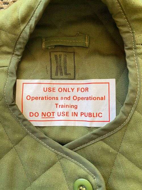 UNIDENTIFIED RECCE OPERATIONAL JACKET (CAME FROM RECCE STORES) SIZE XL-CONDITION UNUSED