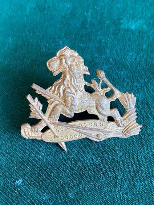 RHODESIA BSAP SHAKO BADGE-1953-1970`S- 2 LUGS
