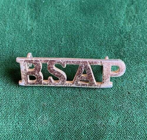 RHODESIA BSAP ANODISED TITLE- 2 LUGS