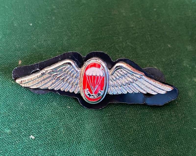SA PARA INSTRUCTOR(FREEFALL QUALIFIED)-WORN FROM 1970`S- 2 PINS-MESS DRESS