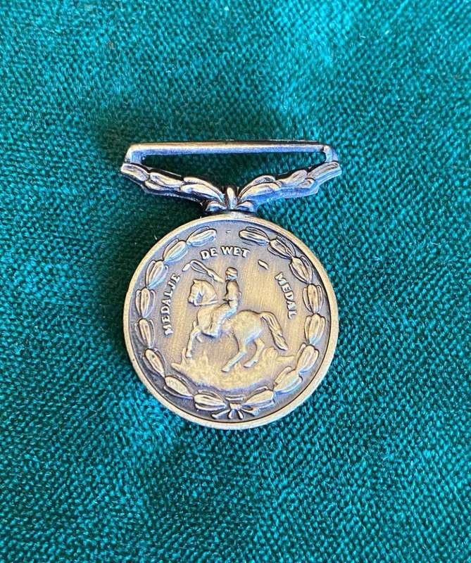 MINIATURE DE WET MEDAL- NO RIBBON
