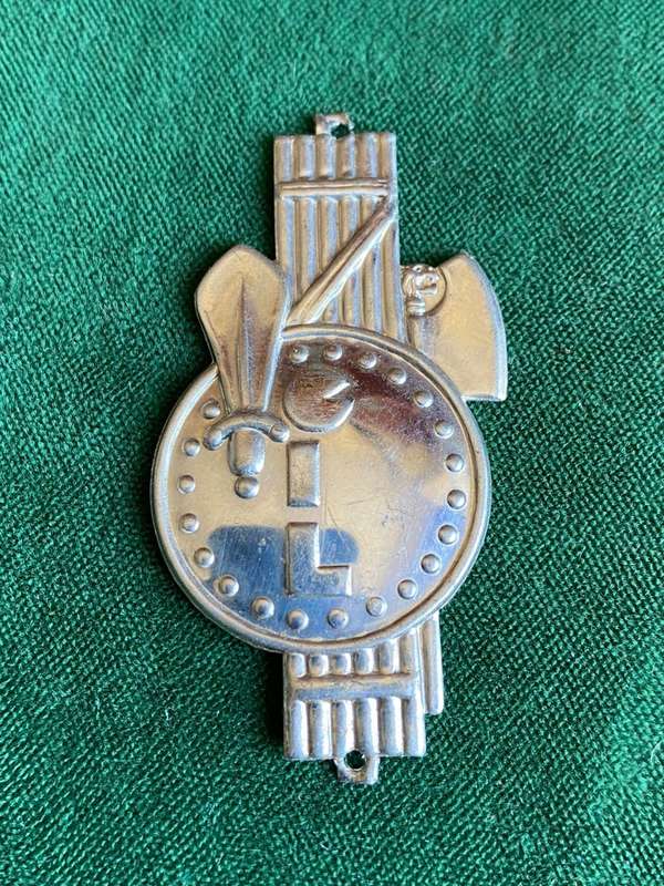ITALIAN WW2 YOUTH MILITIA CAP BADGE-MEASURES 56 X 30 MM