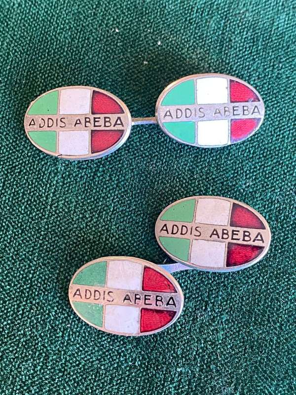 ITALIAN WW2 ADDIS ABEBA CUFFLINKS