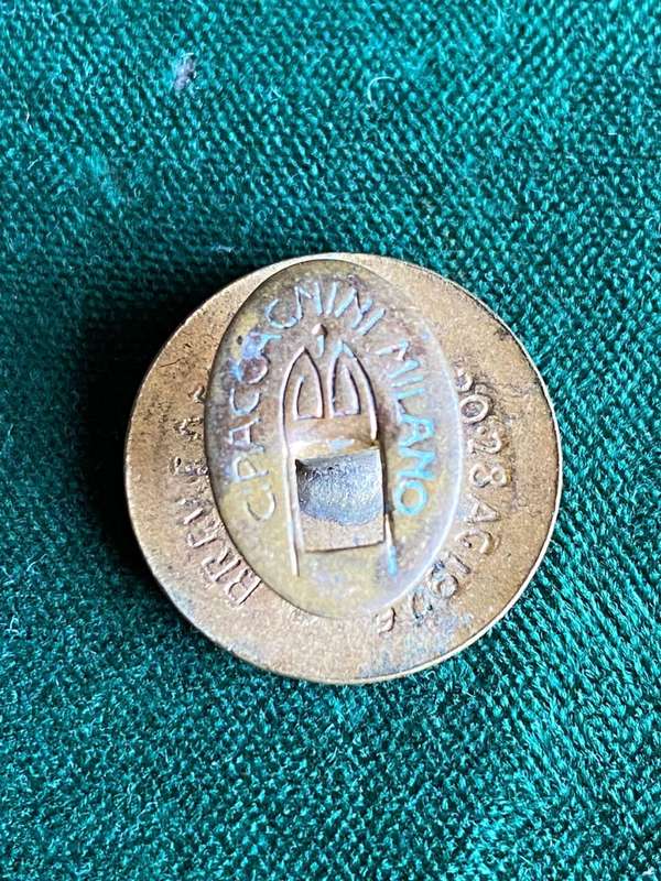 ITALY FASCIST NATIONAL CONFEDERATION OF MERCHANTS BUTTON HOLE BADGE- WW2 ESTABLISHED 1922-DISSOLVED