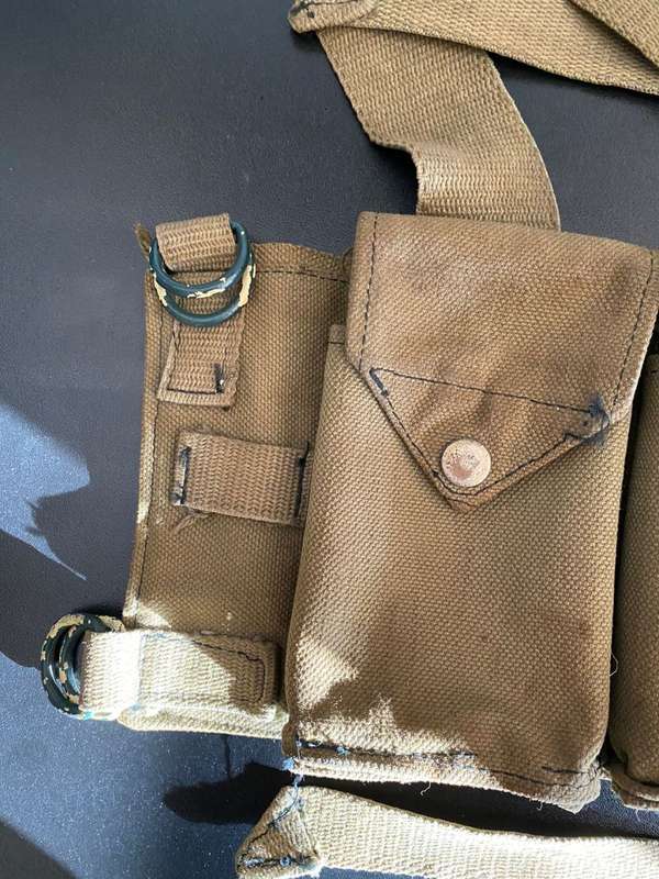 RHODESIAN FEREDAY AND SONS,SALISBURY-4 POCKET CHEST WEBBING,COMBAT USED,BUT GOOD AND COMPLETE CONDIT