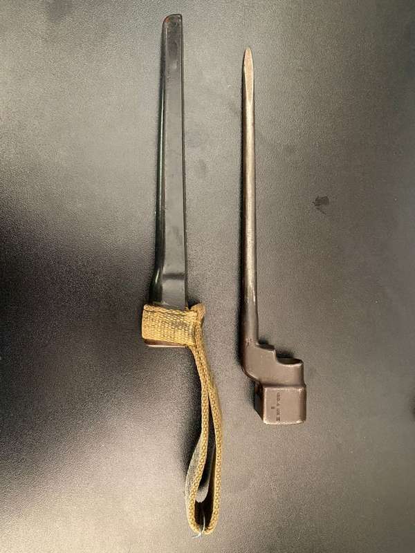 .303 RIFLE NO 4 MK11-SAVAGE BAYONET WITH VICTORY PLASTIC SCABBARD
