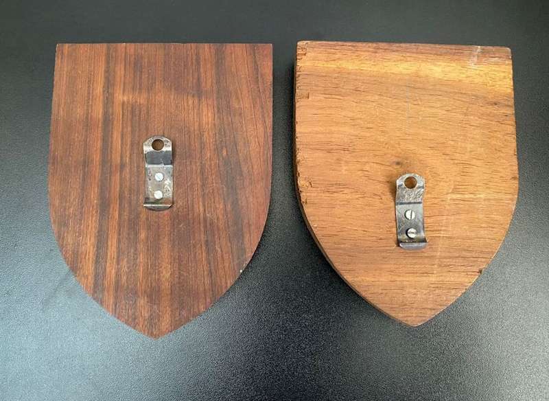 2X PLAQUES WHO BELONGED TO AO1 J.J.C. HOLLIDAY PMD