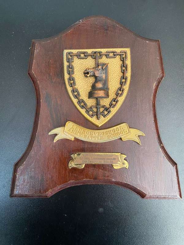 PLAQUE TO LT. GENL. LIEBENBERG SSAS.SD. OEF. SWEEPSLAG NOV 86