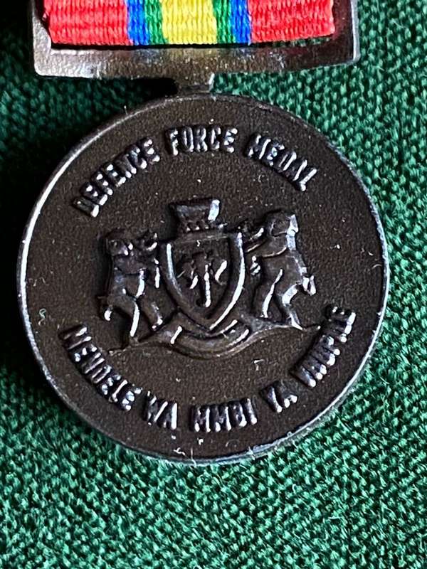 MINIATURE VENDA DEFENCE FORCE MEDAL-ISSUED TO BOTH DEFENCE FORCE AND CIVILIANS