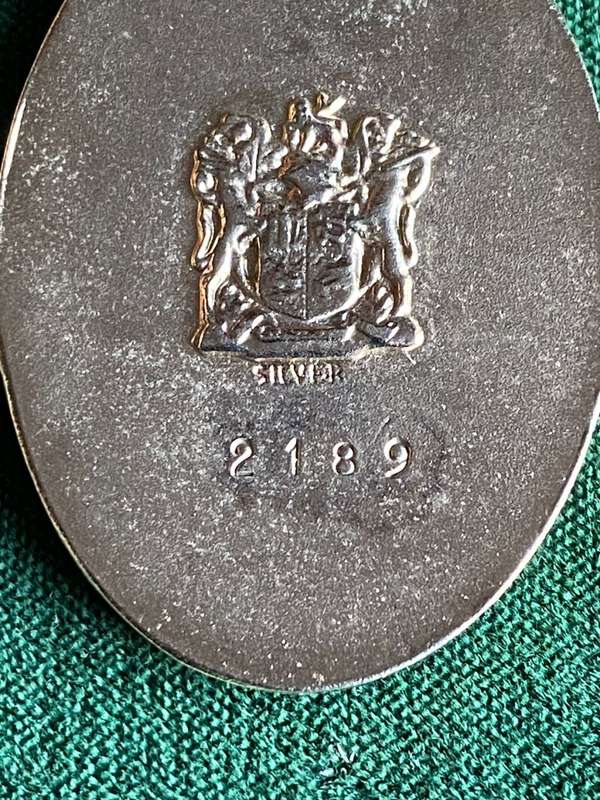 FULL SIZE MK SERVICE MEDAL IN GOLD FOR 30 YEARS SERVICE-NUMBERED-SILVER MARKED