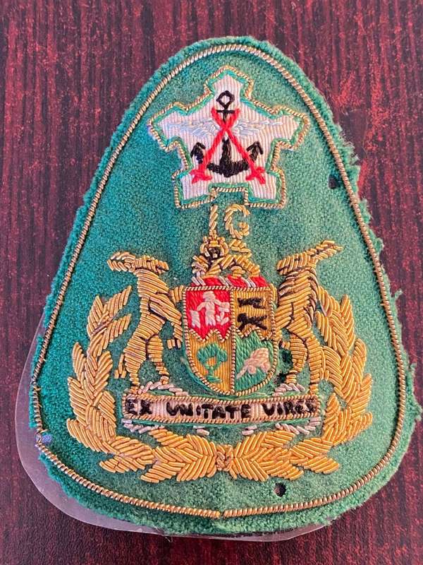 DIVISION WARRANT OFFICER OF THE SADF RANK BADGE-BULLION EMBROIDERED