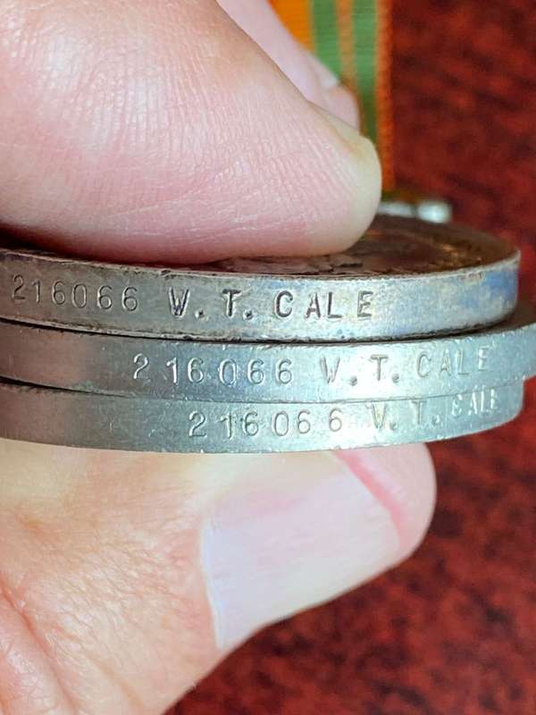 WW2 MEDAL GROUP-AWARDED TO 216066 W.T. CALE