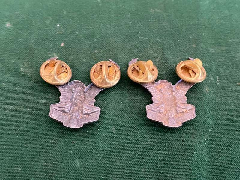 SWA AIR FORCE OXIDISED SILVER COLLAR BADGE PAIR-PINS INTACT
