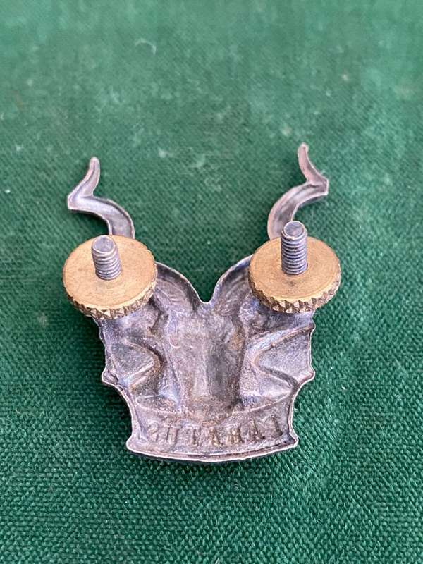 SWA AREA FORCE-OXIDISED SILVER CAP BADGE- 2X SCREW LUGS