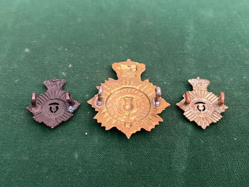 DUKE OF EDINBURGH OWN RIFLES CAP AND COLLARS-WORN 1922-1963-ALL LUGS INTACT